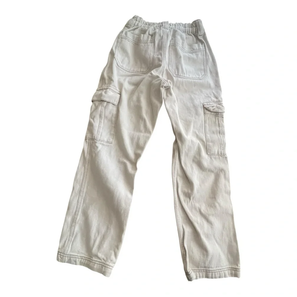 PacSun Women white Cream Cargo Pants Size: Small 100% cotton